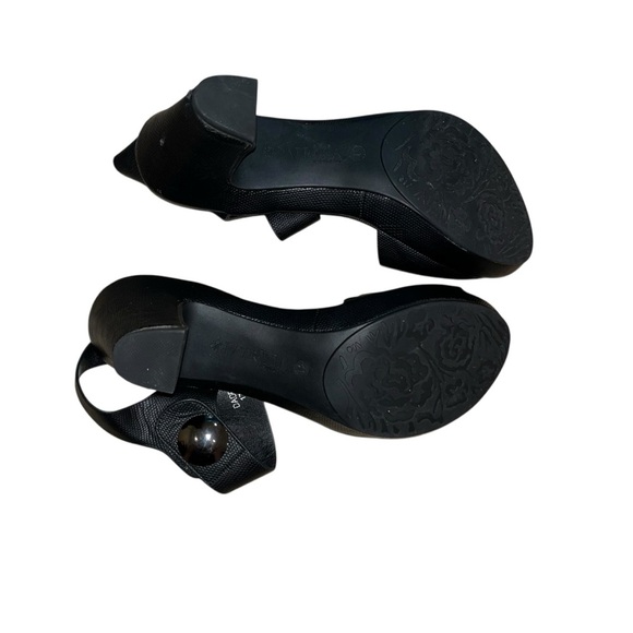 Patrizia Spring Step Black Strappy Sandals low heel comfort Size 10 - Picture 5 of 5